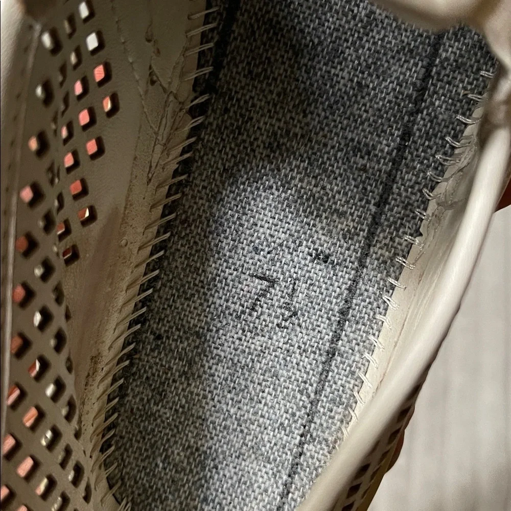 Tory Burch White Perforated Slip-Ons | Size 7.5 Women